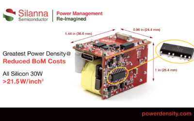 Silanna Semiconductor Delivers Highest Power Density 30W USB-PD Charger Design at Reduced BoM Costs