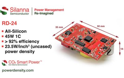 Silanna Semiconductor Adds All-Silicon 45W Option to Family of Ultra-Efficient Production-Ready Fast Charger Reference Designs