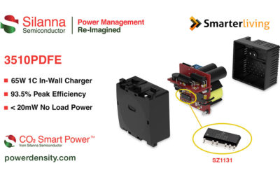 Silanna Semiconductor and Smarter Living Collaborate on World’s Smallest In-Wall 65W GaN Charger